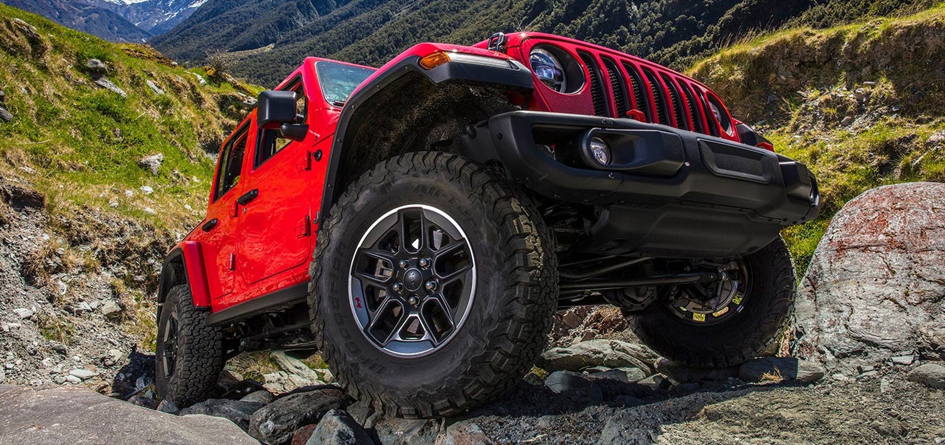 Jeep Wrangler on the trail