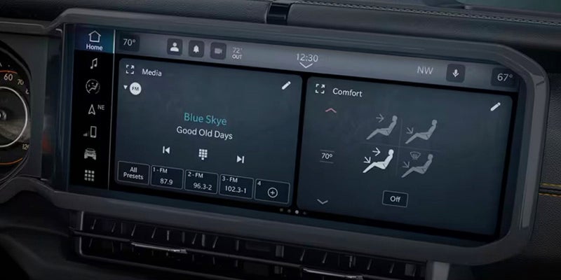 Jeep Uconnect touchscreen display