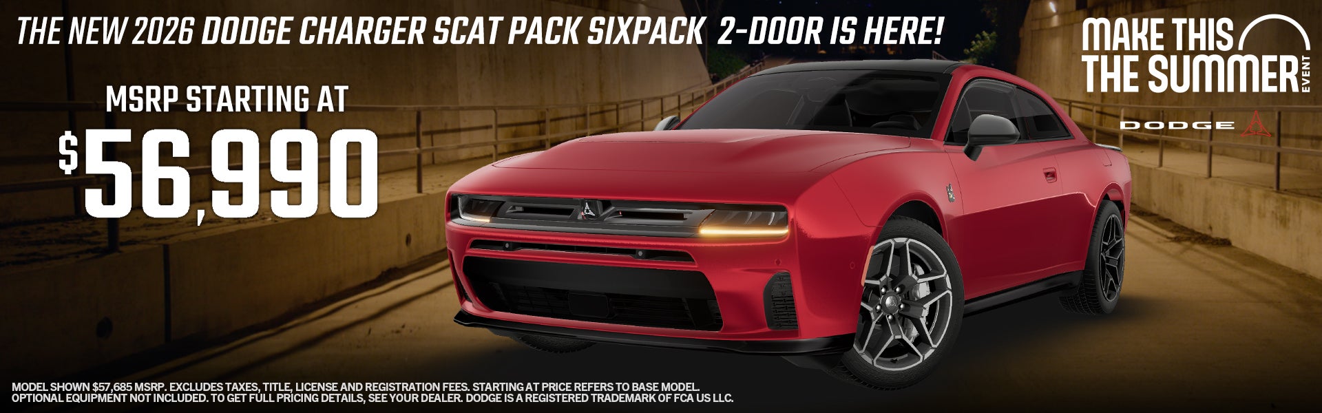 2026 Charger Scat Pack - Starting at $56,990 MSRP
