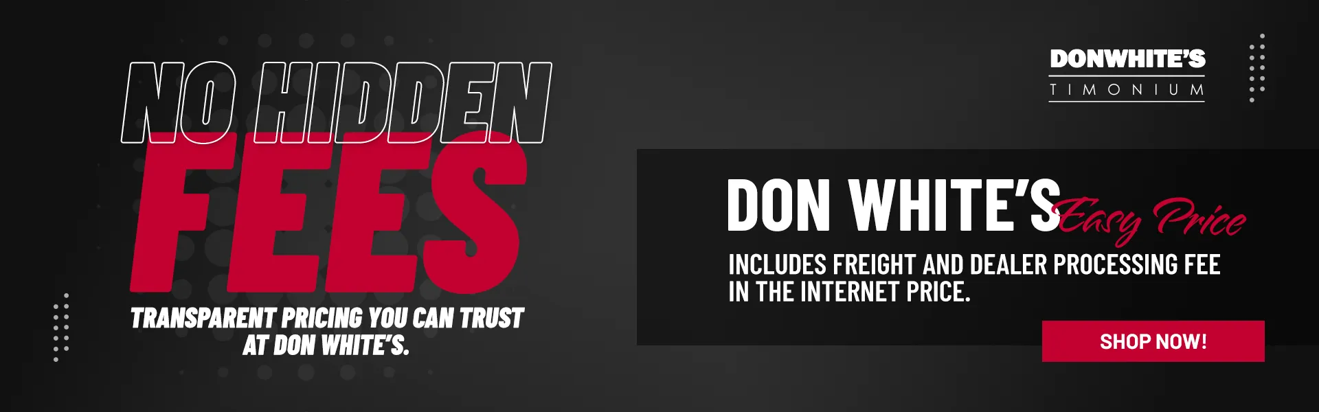 No Hidden Fees at Don White's Timonium CDJR in Cockeysville MD